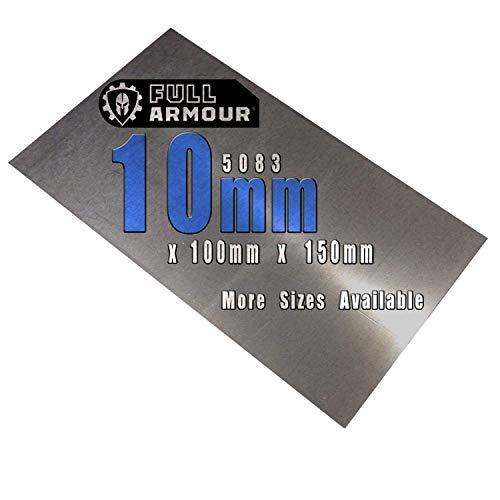 Piastra in alluminio 5083 spessore 10 mm 150 mm x 100 mm (15cm x 10cm)