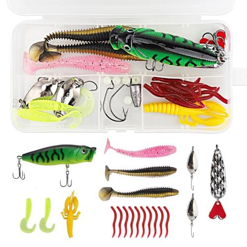 Lrocotanc Set di Esche da Pesca da 27 Pezzi