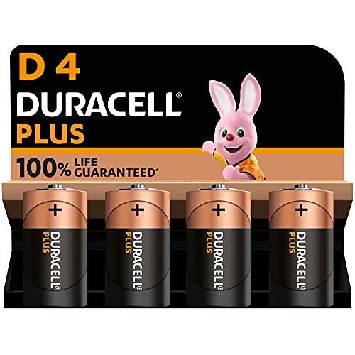 Duracell Plus D - Batterie Alcaline (Pacco da 4)