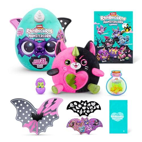 Rainbocorns ZURU Monstercorn Surprise di ZURU Scatola da scoprire con peluche, Regali di mostri fantasy per bambine, gioco di fantasia con accessori da indossare, slime (Cat)