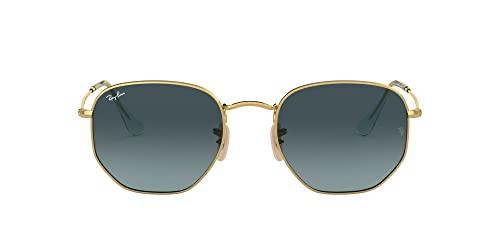 Ray-Ban Occhiali da Sole Hexagonal Flat Lenses Oro Arista e Blu - RB3548N
