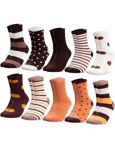 Occulto Calzini da Donna Lotte, 10 Paia - Multicolore