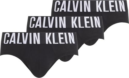 Calvin Klein Hip Brief 3PK - Slip Uomo Neri in Cotone Elasticizzato