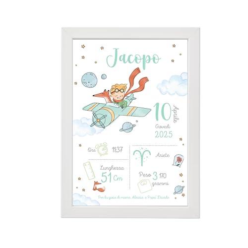 Quadro Nascita Personalizzato Piccolo Principe