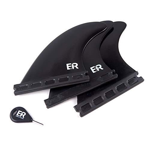 Eisbach Riders Future Surfboard Thruster Fin Set - Pinne per Tavola da Surf e SUP (Nero)