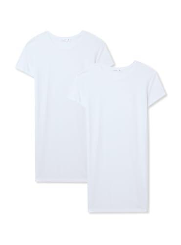 TERRANOVA Maglietta Donna Maxi in Cotone Bianca - Taglia XL (Confezione da 2)