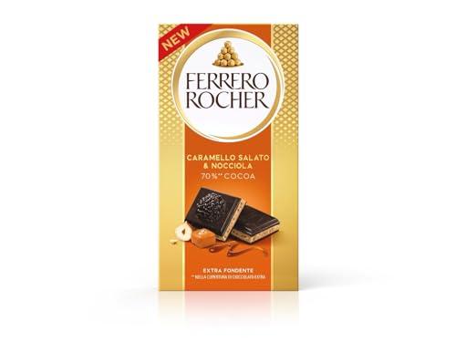 Ferrero Rocher Tavoletta Cioccolato Fondente 70% Caramello Salato e Nocciole