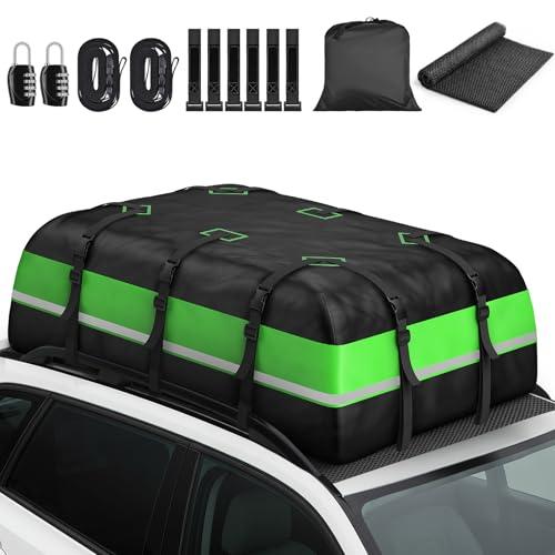 Borsa da Tetto Auto Impermeabile 595L Pieghevole con Cinghie e Serrature