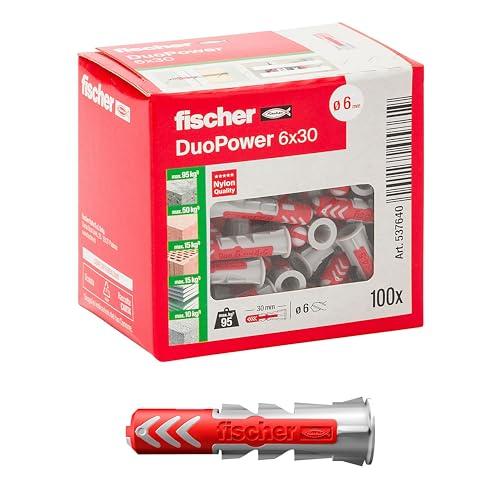 Fischer DUOPOWER 6x30 - 100 Tasselli Universali per Fissaggi Multimateriale