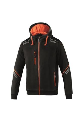 Sparco Colorado Hooded Full Zip, Arancio, L Unisex-Adulto