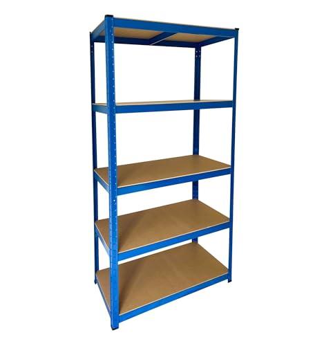 Scaffale in Metallo Blu 180x90x45cm, 5 Ripiani, 875kg
