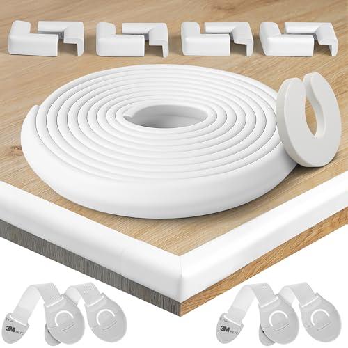 HAPPY CHLEA® Kit Completo di Protezione per Bambini: Paraspigoli, Paracolpi, Angolari, Fermaporta e Blocca Cassetti