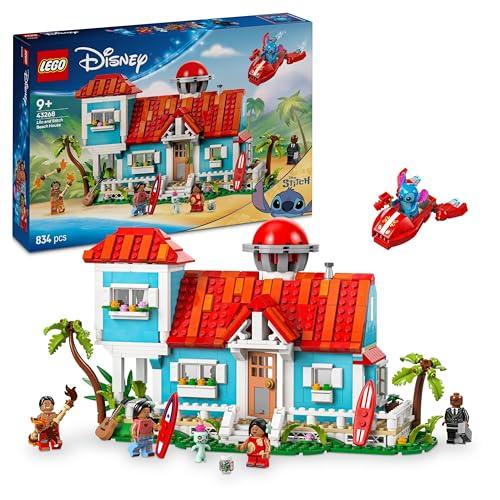 LEGO | Disney Casa sulla Spiaggia di Lilo e Stitch - Modellino Giocattolo con 6 Stanze, Osservatorio, Astronave e 5 Minifigure, Giochi per Bambine e Bambini da 9 Anni, Idea Regalo di Compleanno 43268