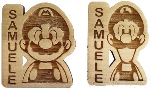 10 Ciondolini/Calamite Personalizzate Super Mario e Luigi