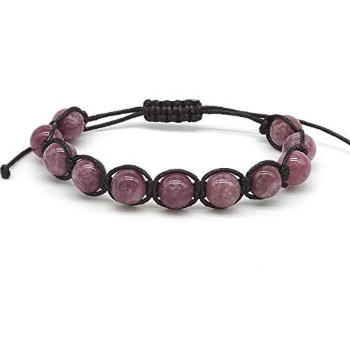 Bracciale Shamballa Unisex in Lepidolite - Pietre Naturali per la Felicità