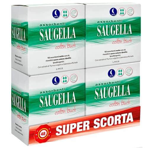 Saugella Cotton Touch Assorbenti Notte con Ali