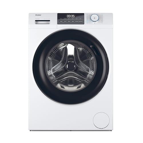 Haier I-Pro Series 1 HW100-BP14929A-S - Lavatrice a carico frontale 10 kg, funzione vapore, motore inverter, trattamento antibatterico, 1400 giri/min, fine differito, rilevatore automatico KG, 15 programmi