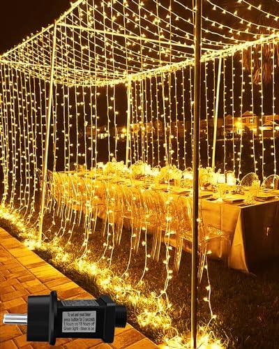 Joysing Tenda Luminosa Natalizia 6x3m 600 LED con Timer