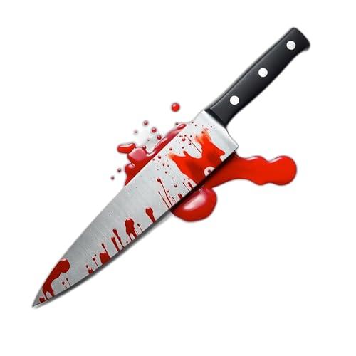 Coltello Finto Sanguinante - Accessorio Horror per Halloween e Cosplay