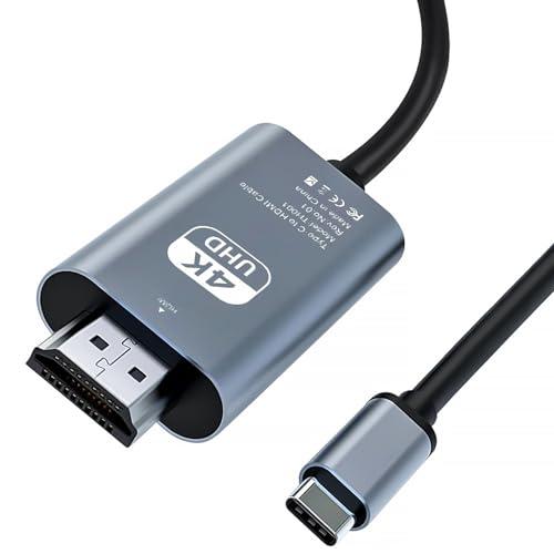 Cavo USB-C HDMI 4K 60Hz, 2M, Compatibile Thunderbolt 3/4 per Surface Pro, iPad Pro, MacBook, Samsung S23 e Altri Dispositivi