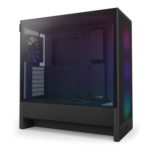 NZXT H5 Flow RGB - Case per PC da gaming mid-tower ATX compatto - Nero