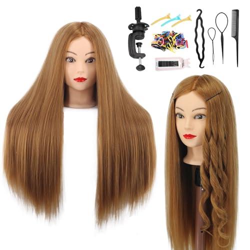 Testa di Manichino Professionale con Capelli Veri 80% - Ideale per Cosmetologia e Acconciatura