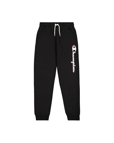 Champion Legacy Boy - Pantaloni da Tuta con Logo Grande, Nero
