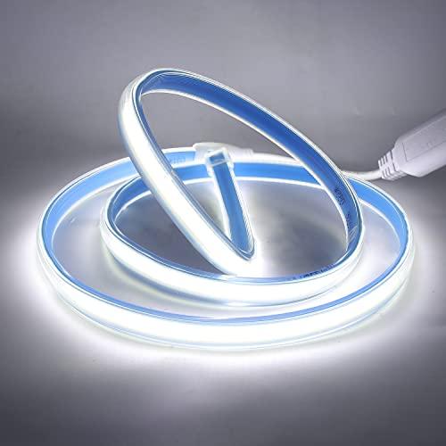XUNATA Striscia LED COB 220V - 2 Metri, Bianco Freddo, Alta Luminosità
