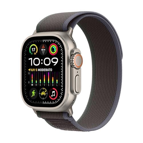 Apple Watch Ultra 2 GPS + Cellular 49mm - Titanio con Trail Loop Blu/Nero