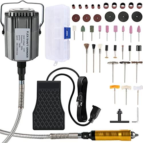 VEVOR Albero Flessibile con Mandrino per Trapano, Potenza 780 W 220 V 500-23000 RPM Smerigliatrice Elettrica con Albero Flessibile per Diversi Materiali Come Metallo, Legno, Pietra, Gioielli, ecc.