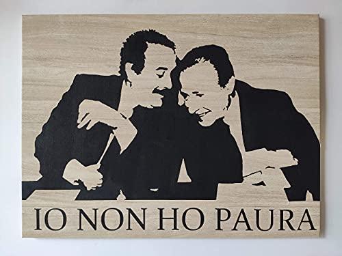 Quadro Falcone e Borsellino 30x40 cm - Legnoegrafite