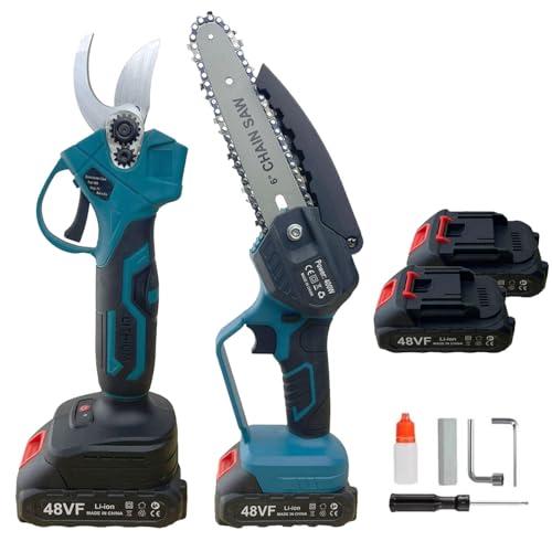 K2 STORE - Kit Potatura a Batteria 2 in 1: Forbici e Mini Motosega 6