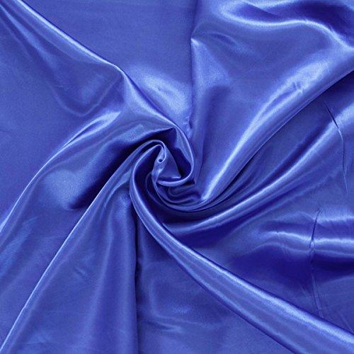 Raso Satinato al Metraggio per Cucito Creativo h. 150 cm - Blu Cina