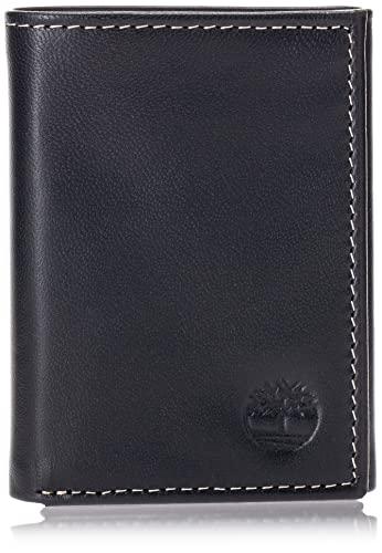 Timberland Nero Trifold Portafoglio in pelle da uomo