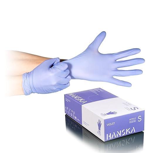 HANSKA 100 Guanti Monouso Nitrile Viola