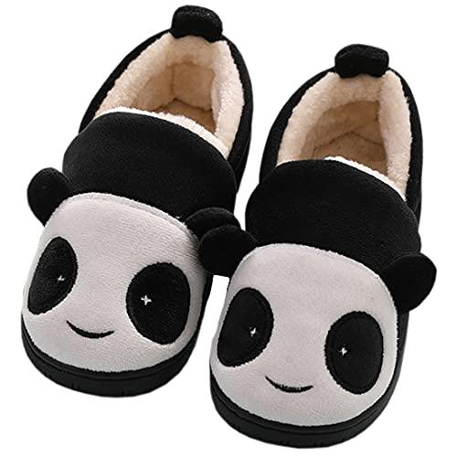 KVbabby Pantofole Bambino Invernali Panda Nero