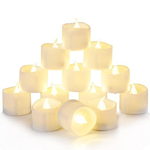 Candele a LED Da by, 24 pezzi, Bianco Avorio