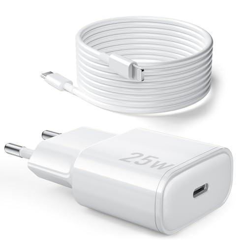 Caricatore Rapido 25W per iPhone con Cavo USB-C Lightning da 2M