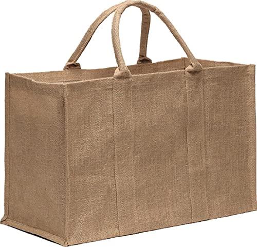 Borsa Portalegna in Juta Naturale con Rivestimento in PE