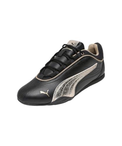 PUMA Puma Catch Soleil Metallic WHI, Scarpe da Ginnastica Donna, Puma Black-Puma Gold, 40.5 EU