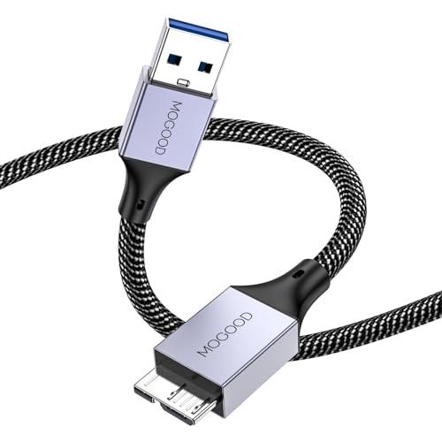 MOGOOD Cavo Micro USB 3.0 per Hard Disk Esterni e Smartphone - Trasferimento Dati Veloce e Ricarica Rapida