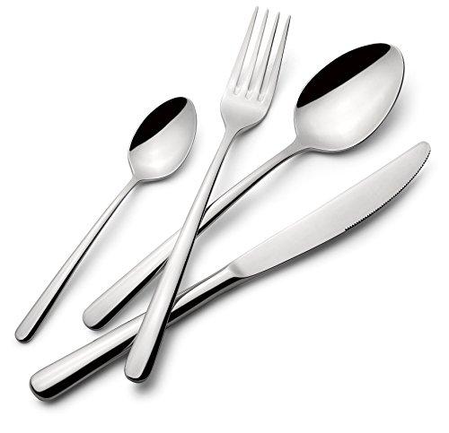 Lagostina Ambra, Set Posate 24 Pezzi per 6 Persone in Acciaio Inox