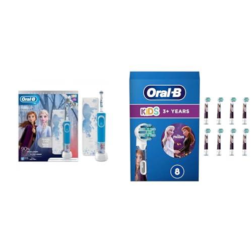 Oral-B Spazzolino Elettrico Ricaricabile Bambini Frozen + 8 Testine di Ricambio e Custodia