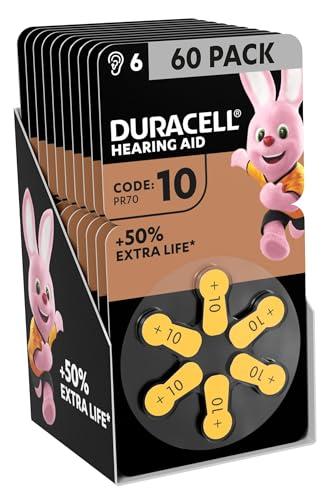 Duracell Batterie per Apparecchi Acustici 10 - Confezione da 60