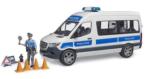 Bruder 02683 - MB Sprinter Veicolo di Emergenza della Polizia con Modulo Luci e Suoni, Poliziotto Bworld - 1:16