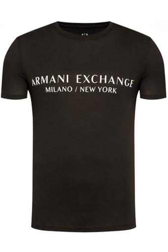 ARMANI EXCHANGE T-shirt Girocollo Logo Milan New York Nera