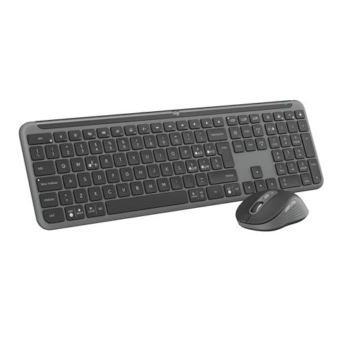 Logitech MK950 Signature Slim: Kit Tastiera e Mouse Wireless Silenziosi Grafite QWERTY IT