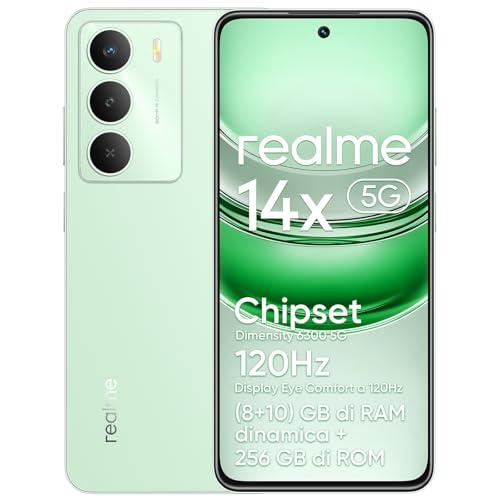 Realme 14x 5G Verde - Smartphone con Batteria a Lunga Durata e Display Eye Comfort