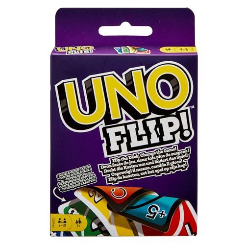 Mattel Games - UNO FLIP!, il mitico gioco di carte in nuova elettrizzante variante, con il mazzo fronte/retro e una carta speciale FLIP, giocattolo per bambini, 7+ anni, GDR44