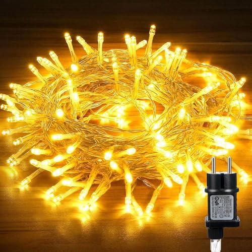 Hoteril Luci Natale Esterno, 10M 80 LEDs Impermeabile